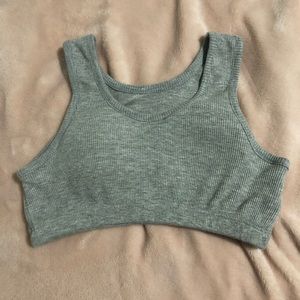 Ribbed Grey Bra Top